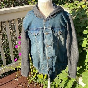 Boys Denim Hooded Jacket, GUC